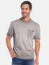 engbers Rundhals T-Shirt mit Strukturstreifen Grau engbers Rundhals T-Shirt mit Strukturstreifen Grau