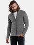 emilio adani kuschelige Strickjacke aus mouliniertem Garn Silbergrau