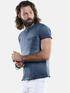 emilio adani Rundhals T-Shirt mit authentischem Farbeffekt Indigoblau