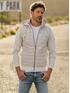 emilio adani Sweatjacke mit abnehmbarer Kapuze Silbergrau
