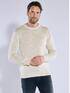 ENGBERS GERMANY Pullover mit Leinenanteil Naturweiss