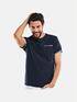 emilio adani Slub Garn T-Shirt Marineblau