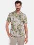 ENGBERS GERMANY Kurzarm-Hemd Satin Khaki