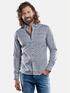 emilio adani Print-Hemd aus Comfort-Stretch Saphirblau
