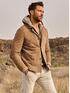emilio adani Lederjacke mit Inlet Hellbraun