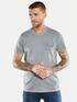 emilio adani T-Shirt Rundhals mit Print Silbergrau