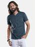 emilio adani Henley T-Shirt mit spannendem Farbeffekt Saphirblau
