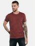 emilio adani T-Shirt rundhals Dunkelrot