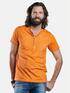 emilio adani Henley T-Shirt mit spannendem Farbeffekt Blutorange