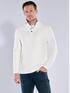 engbers Pullover Polokragen Reinweiss
