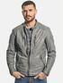 emilio adani Bikerlederjacke Silbergrau