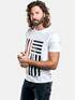 emilio adani Bio-Baumwoll-T-Shirt mit erhobenem Statement-Print Reinweiss