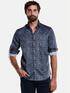 engbers Langarm-Hemd mit Paisley-Print Saphirblau