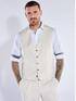 emilio adani Anzugweste aus Leinenmischqualität Naturweiss