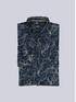 engbers Hemd gemustert mit Brusttasche Marineblau