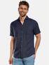 engbers Kurzarm-Hemd mit Minimalprint Marineblau