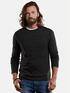 emilio adani Cooles Longsleeve aus softem Jaquard-Material Schwarz