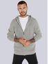 emilio adani Strickjacke mit Kapuze Silbergrau