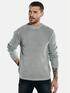 emilio adani Rundhals-Pullover mit Strukturwechsel Silbergrau