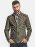 emilio adani Softe Lederjacke mit körperbetonter Passform Khaki