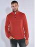 emilio adani Pullover mit Troyerkragen Dunkelorange emilio adani Pullover mit Troyerkragen Dunkelorange