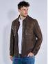 engbers Lederjacke im Hemd-Design Dunkelbraun engbers Lederjacke im Hemd-Design Dunkelbraun