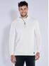 emilio adani Pullover mit Troyerkragen Naturweiss