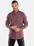 emilio adani Langarm-Hemd aus Flanell Bordeaux