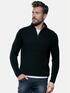 emilio adani Hochwertiger Troyer-Pullover Schwarz