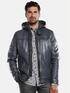 engbers Lederjacke mit abnehmbarer Kapuze Saphirblau
