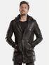 emilio adani Lederjacke im Parkastyle Schwarz