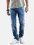 emilio adani Stretch Denim mit Washed-Out Effekt Hellblau