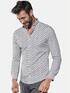 emilio adani Hemd mit All Over Print Saphirblau