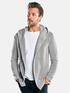 emilio adani Lässige Strickjacke mit Kapuze Silbergrau