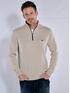 engbers Sweatshirt mit Troyerkragen Braunbeige engbers Sweatshirt mit Troyerkragen Braunbeige