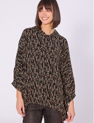 Mode Blouses Tunique-blouses Jones Tunique-blouse motif abstrait style d\u00e9contract\u00e9 