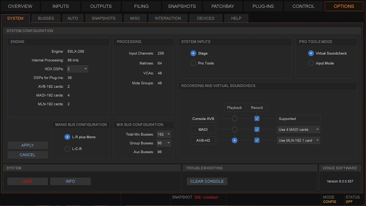 E6LX-256 Settings