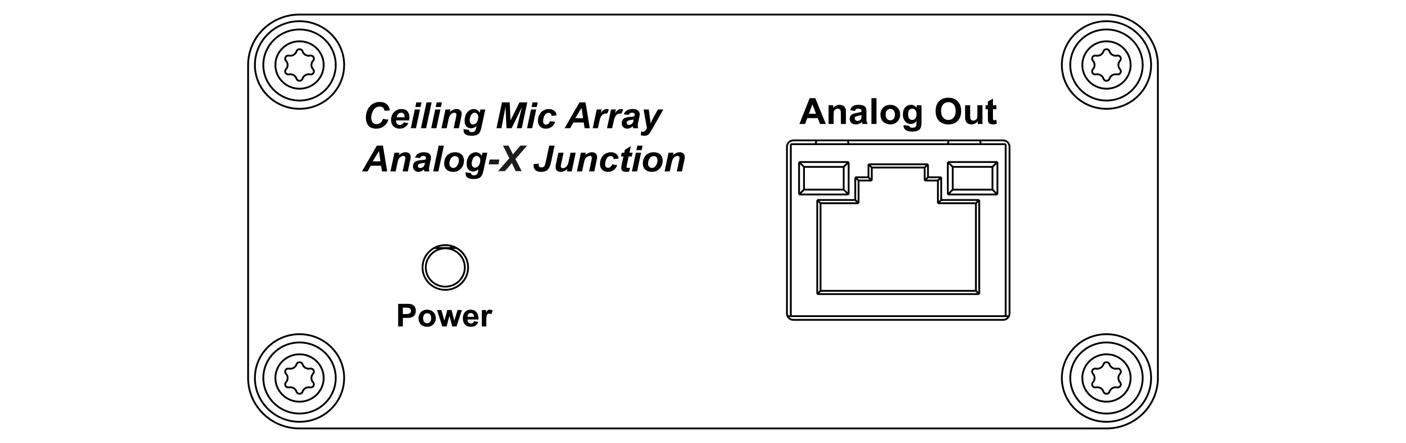 Ceiling Mic Array Analog-X Junction Box