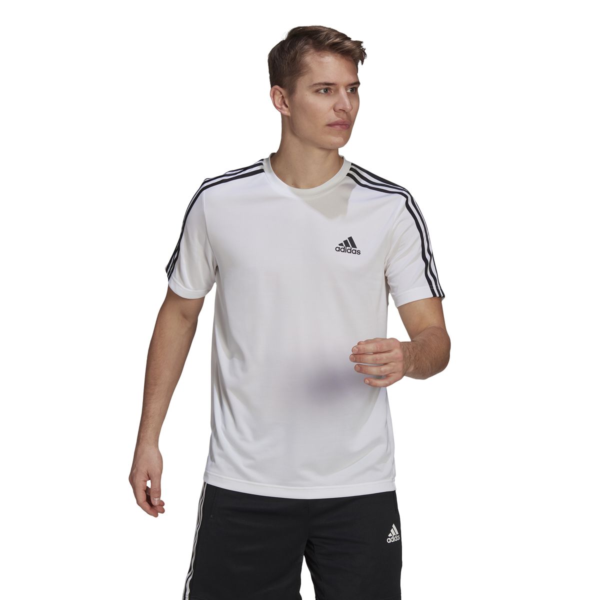Adidas AEROREADY Designed To Move Sport 3-Streifen T-Shirt Herren_3