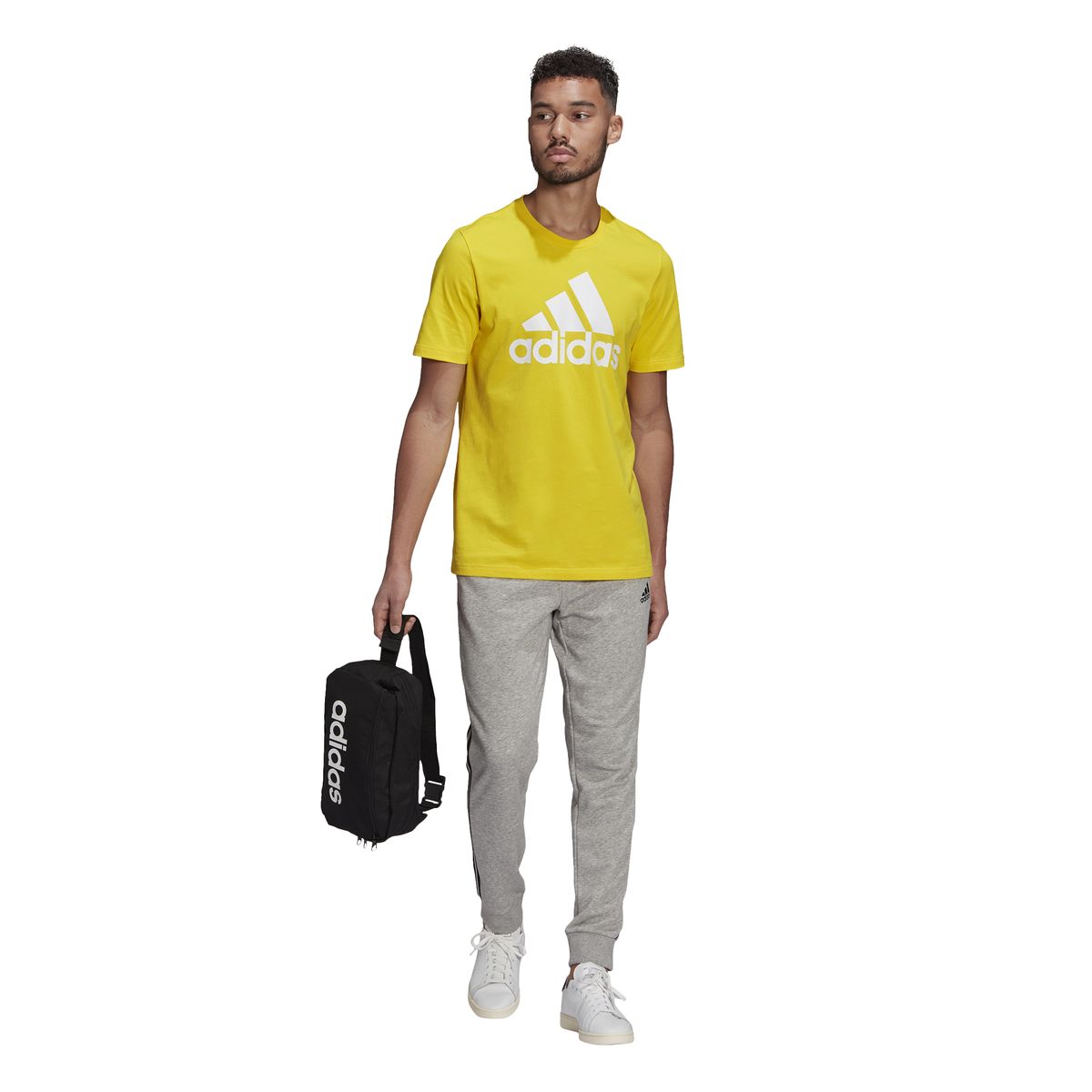 Adidas Essentials French Terry Tapered Cuff 3-Streifen Hose Herren_5