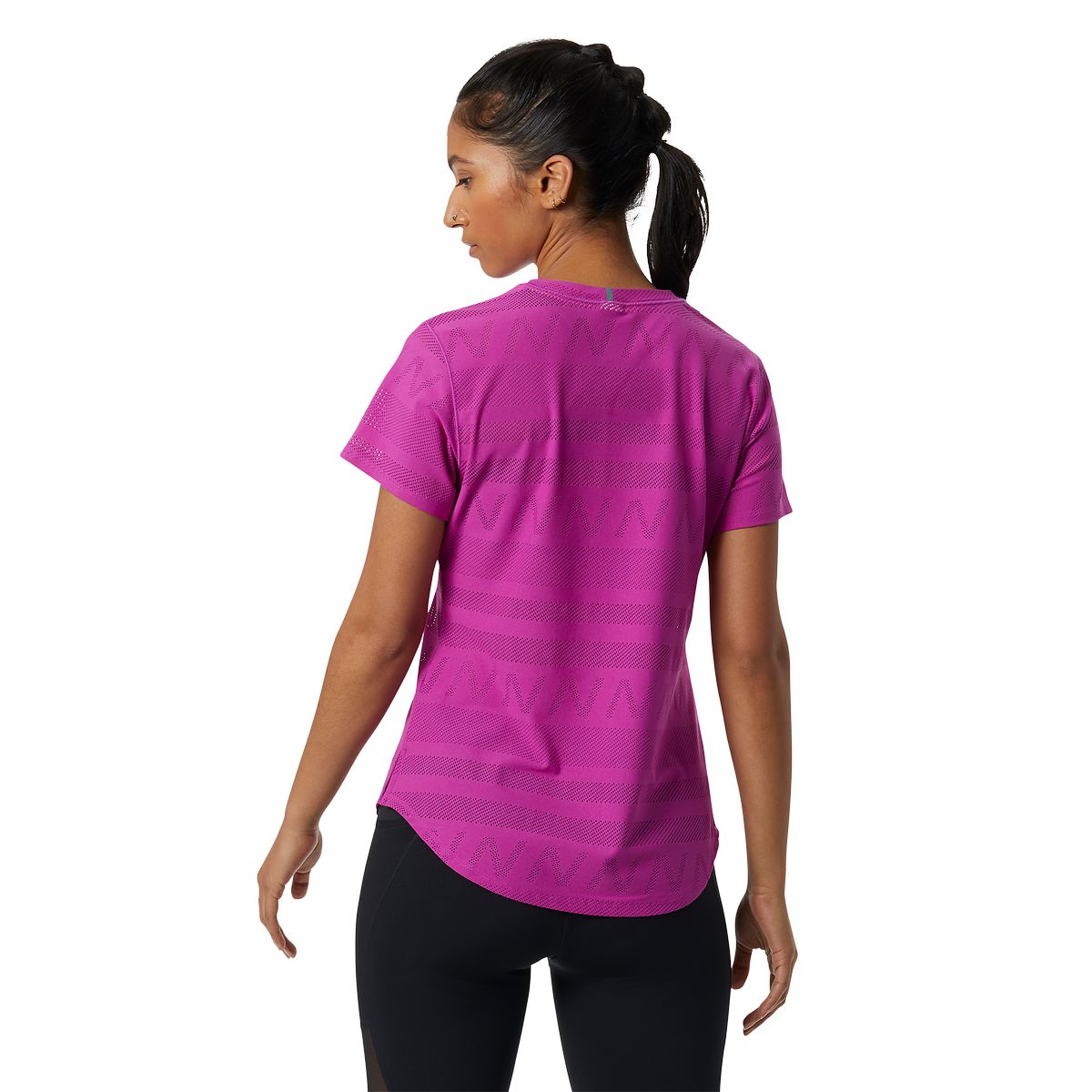 New Balance Q Speed Jacquard Short Sleeve Damen T-Shirt_1