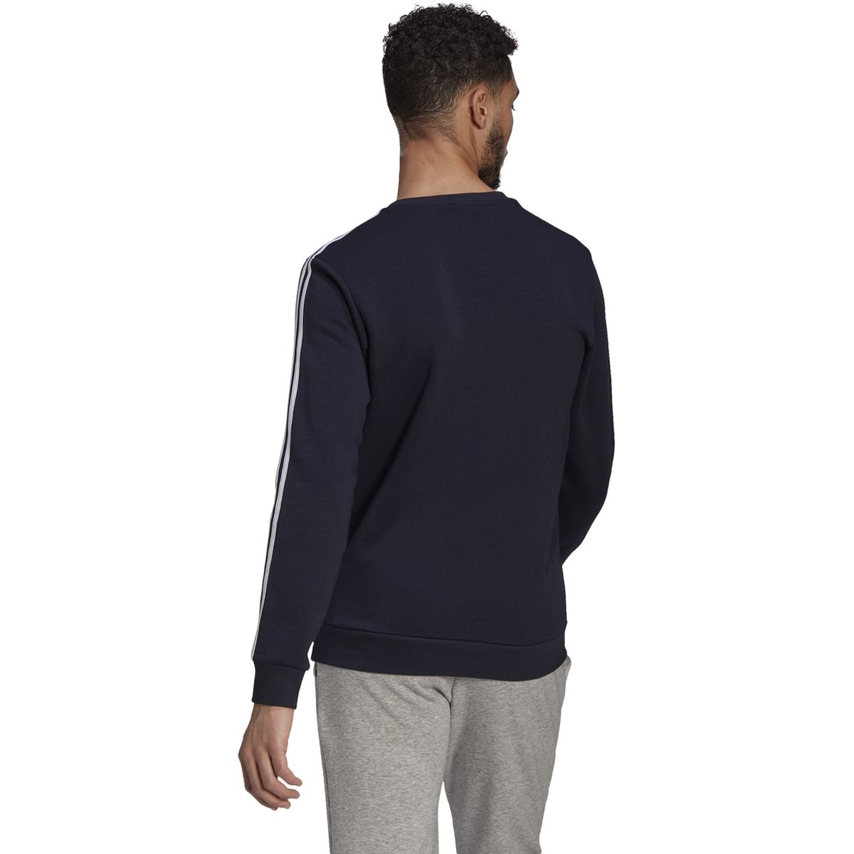 Adidas Essentials Fleece 3-Streifen Sweatshirt Herren_5
