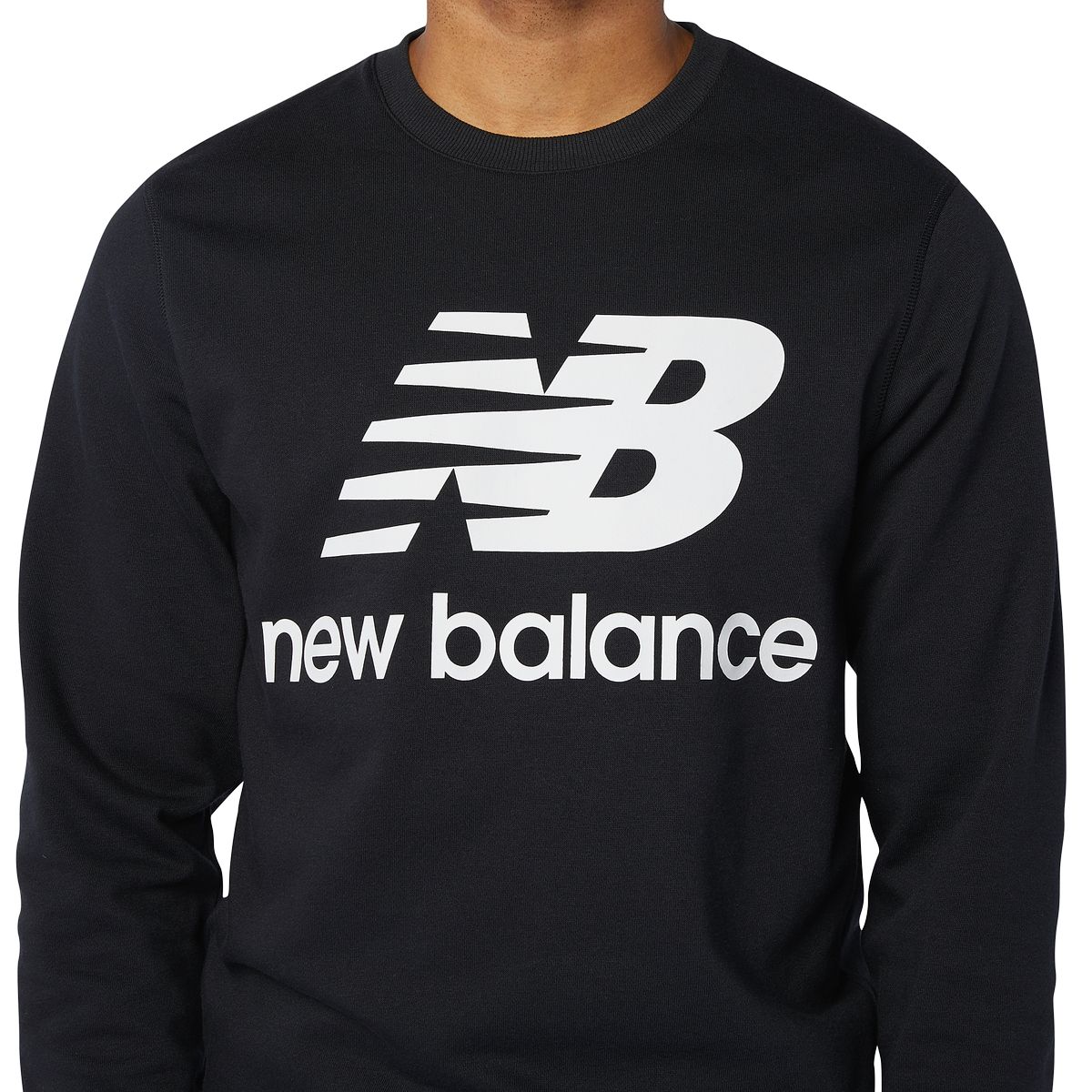 New Balance NB Essentials Stacked Logo Crew Herren Kapuzensweater_1
