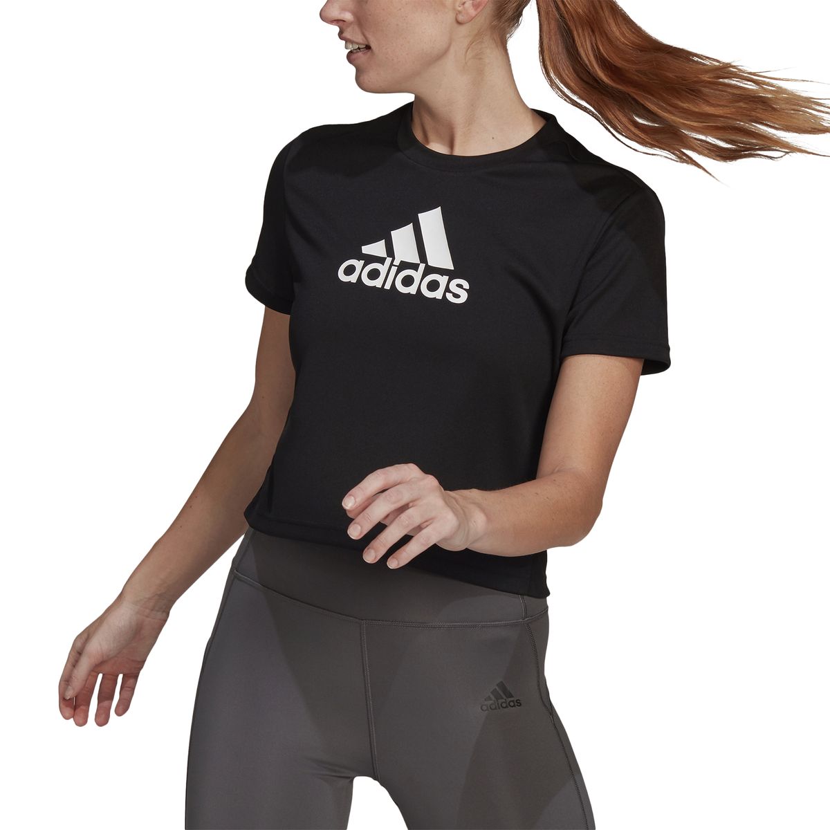 Adidas AEROREADY Designed 2 Move Logo Sport Cropped T-Shirt Damen_6