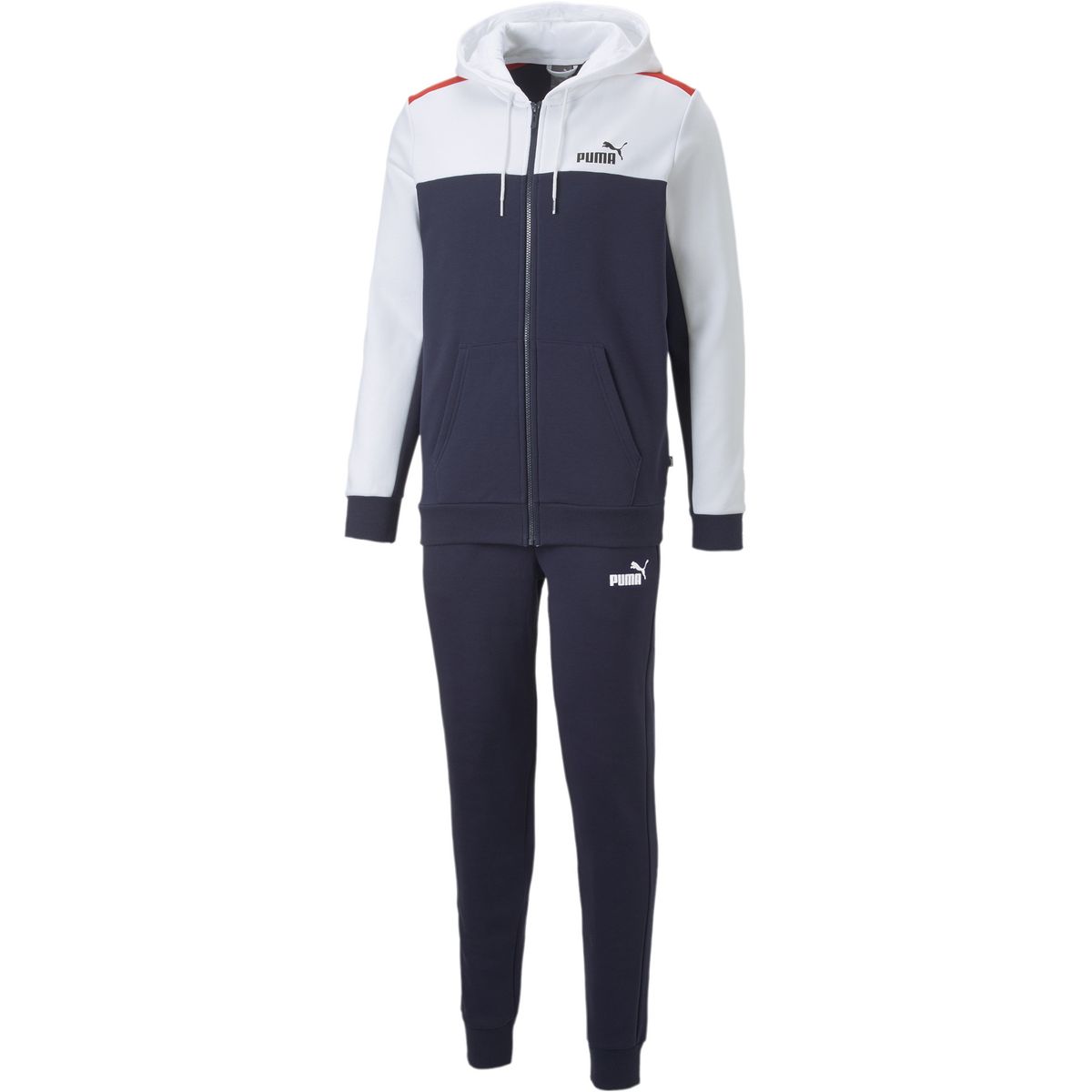 Puma Ess+ Hooded Colorblock Suit FL Cl Herren Sportanzug