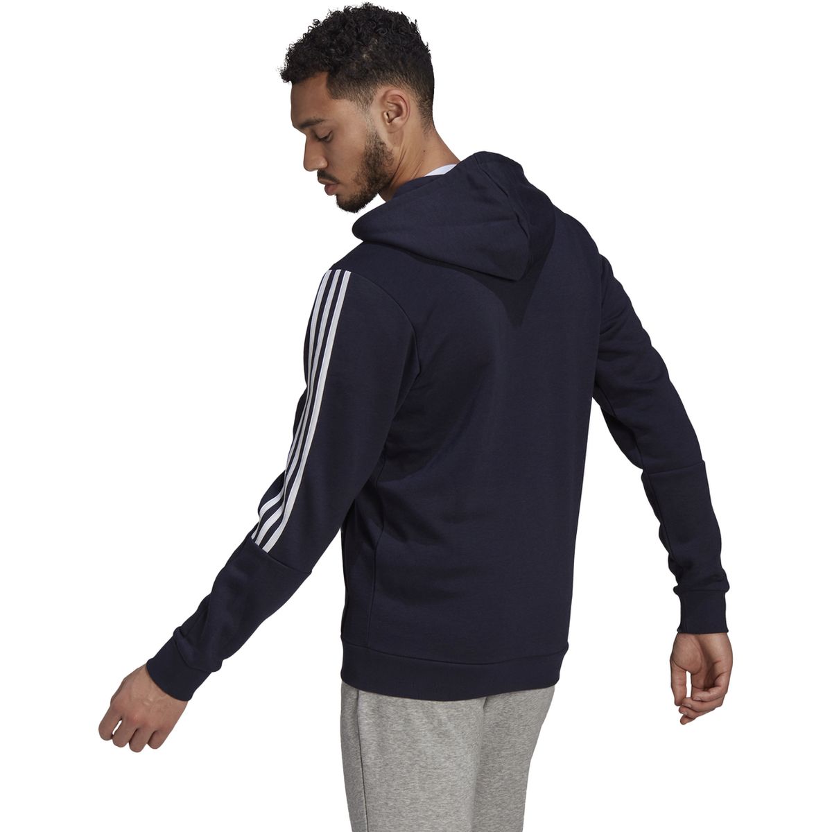 Adidas Essentials Fleece Cut 3-Streifen Trainingsjacke Herren_6