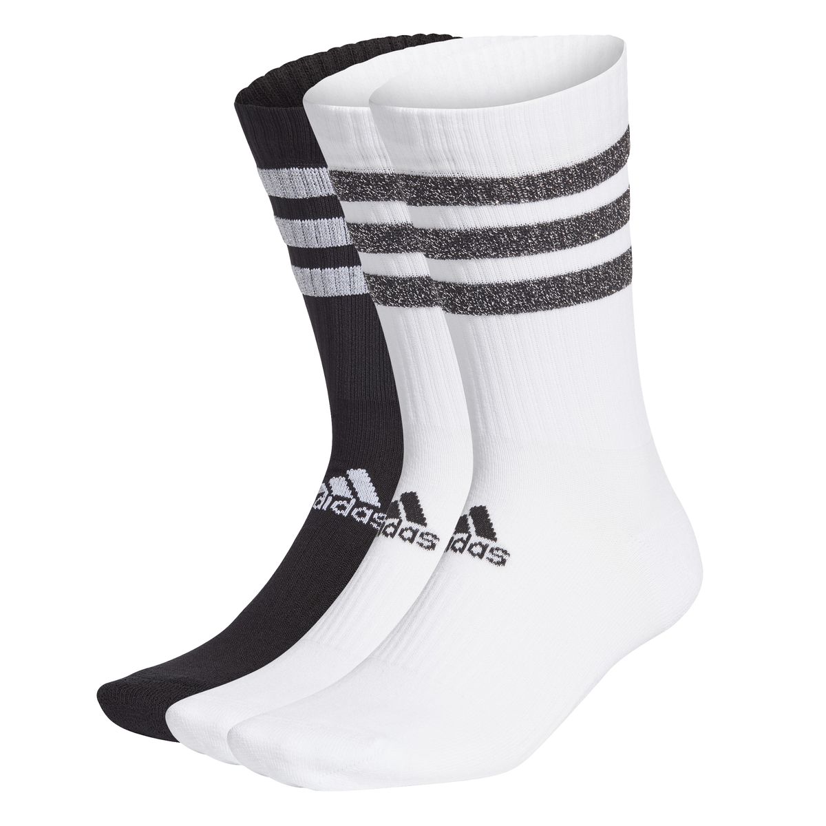 Adidas Glam 3-Streifen Cushioned Sport Crew Socken, 3 Paar Unisex