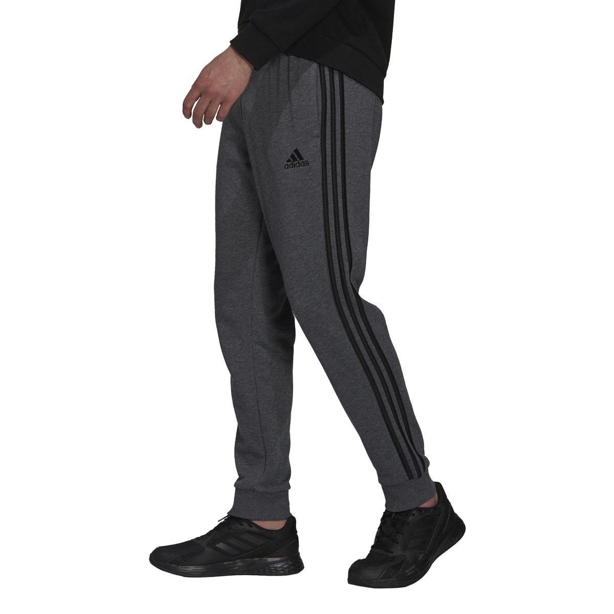 Adidas Essentials French Terry Tapered Cuff 3-Streifen Hose Herren_1
