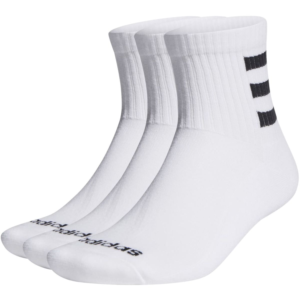 Adidas Half-Cushioned 3-Streifen Quarter Socken, 3 Paar Unisex