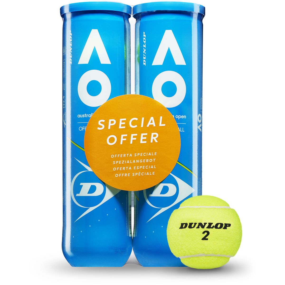Dunlop Australian Open -2x4er Tennisbälle